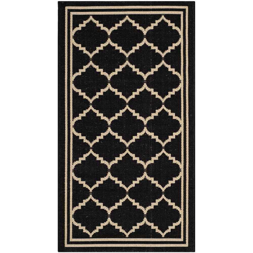 COURTYARD, BLACK / CREME, 2' X 3'-7", Area Rug, CY6889-26-2. Picture 1