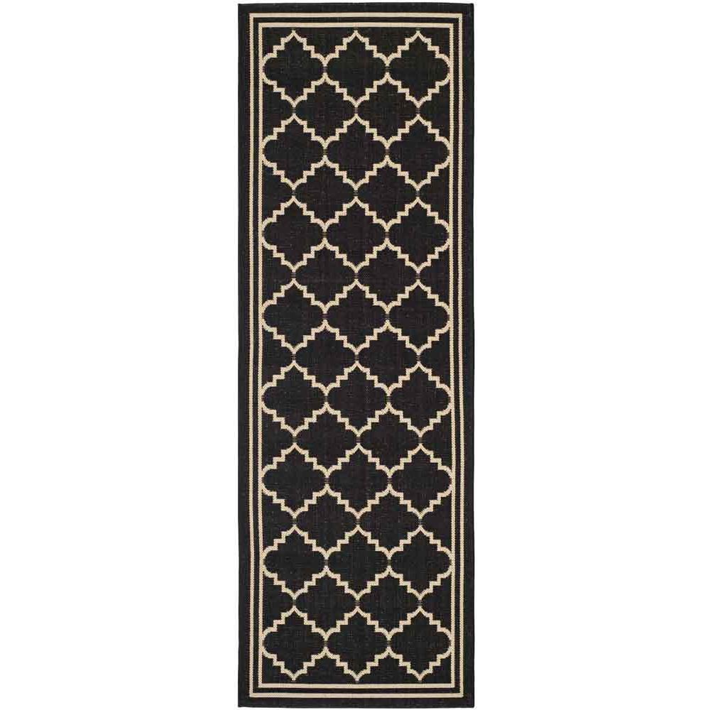 COURTYARD, BLACK / CREME, 2'-3" X 10', Area Rug, CY6889-26-210. Picture 1