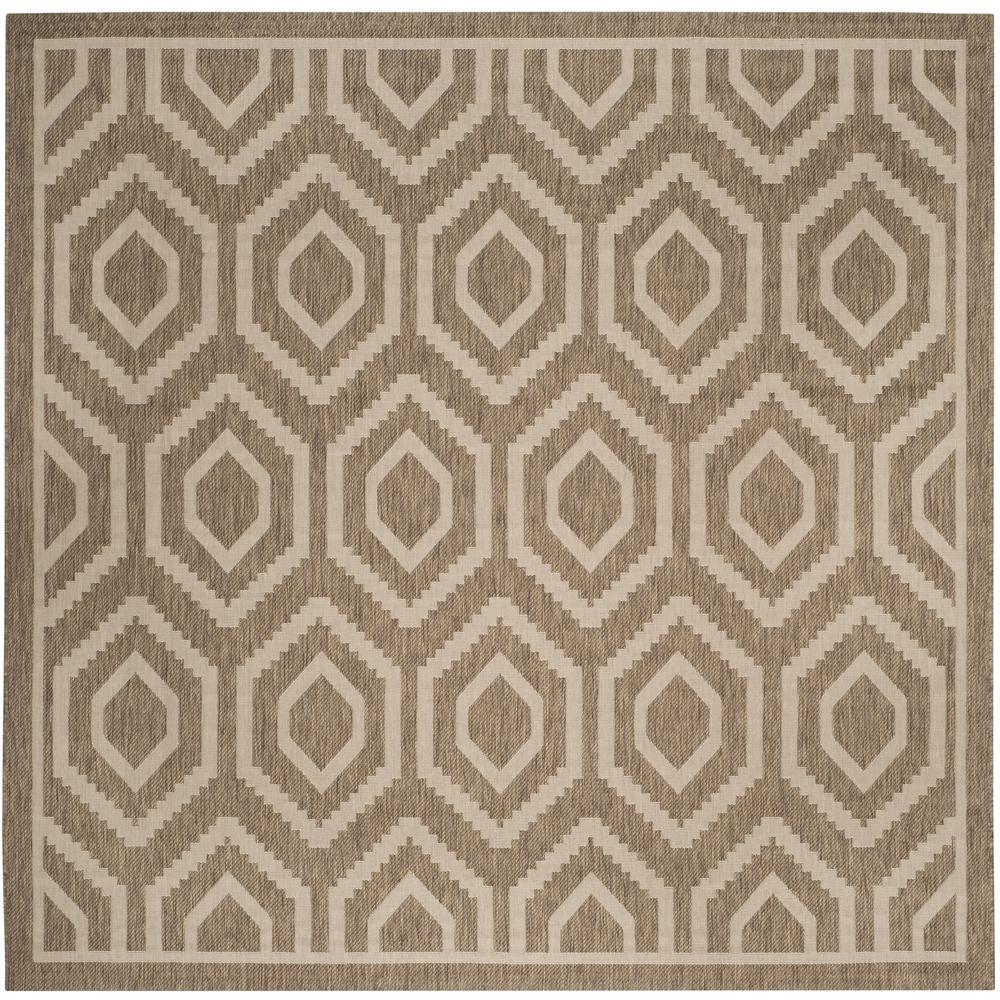 COURTYARD, BROWN / BONE, 7'-10" X 7'-10" Square, Area Rug, CY6902-242-8SQ. Picture 1