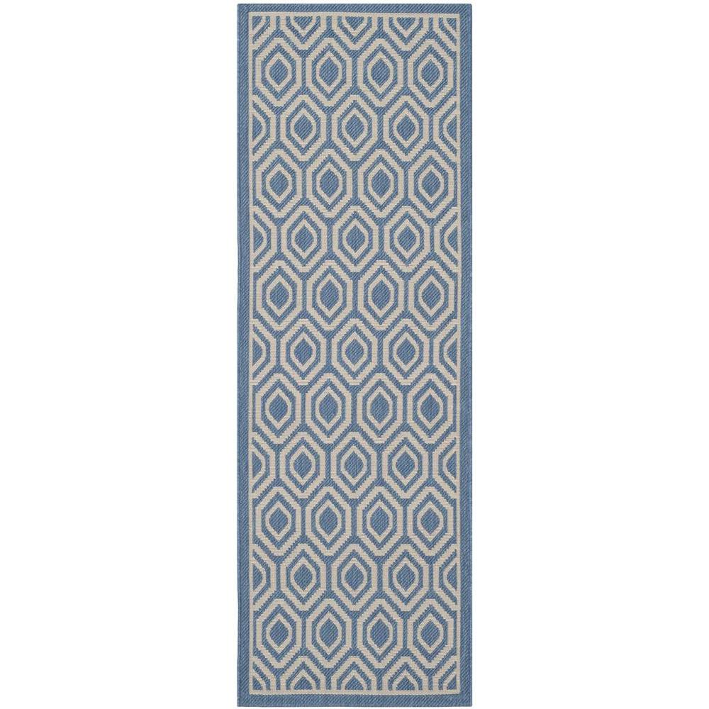 COURTYARD, BLUE / BEIGE, 2'-3" X 6'-7", Area Rug, CY6902-243-27. Picture 1
