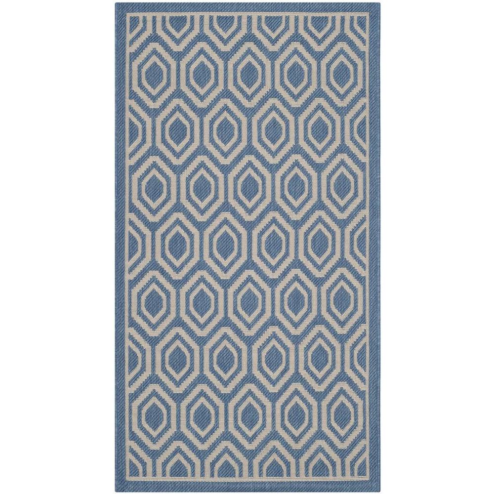 COURTYARD, BLUE / BEIGE, 2'-7" X 5', Area Rug, CY6902-243-3. Picture 1