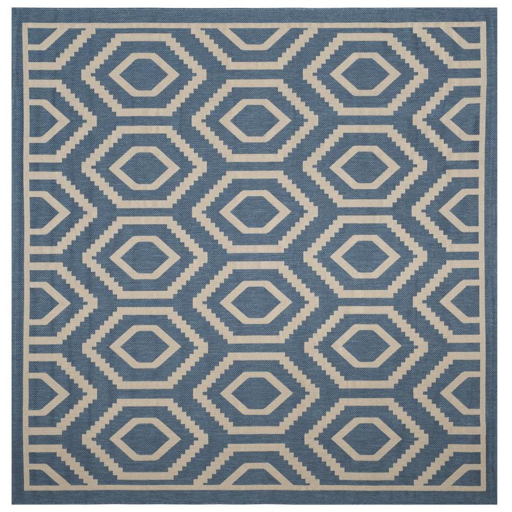 COURTYARD, BLUE / BEIGE, 7'-10" X 7'-10" Square, Area Rug, CY6902-243-8SQ. Picture 1
