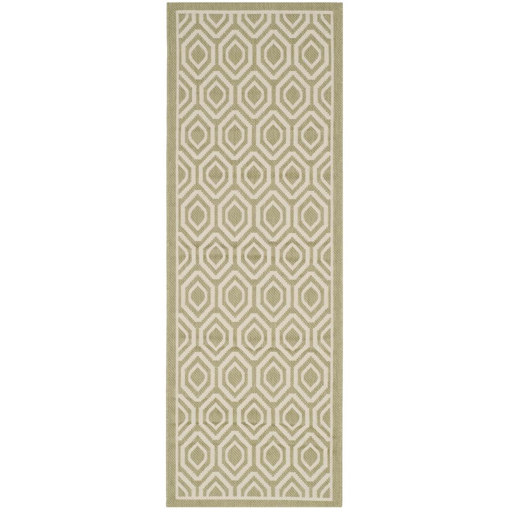 COURTYARD, GREEN / BEIGE, 2'-3" X 6'-7", Area Rug, CY6902-244-27. Picture 1