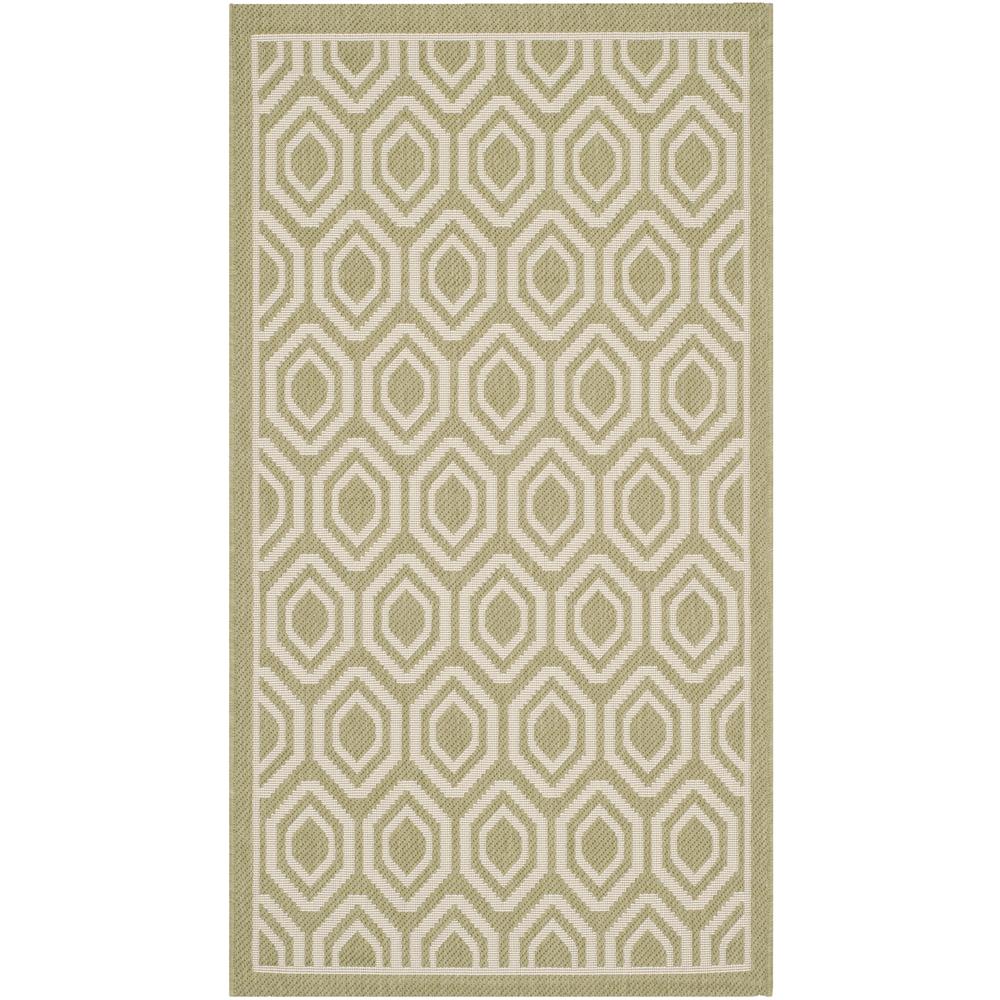 COURTYARD, GREEN / BEIGE, 2'-7" X 5', Area Rug, CY6902-244-3. Picture 1