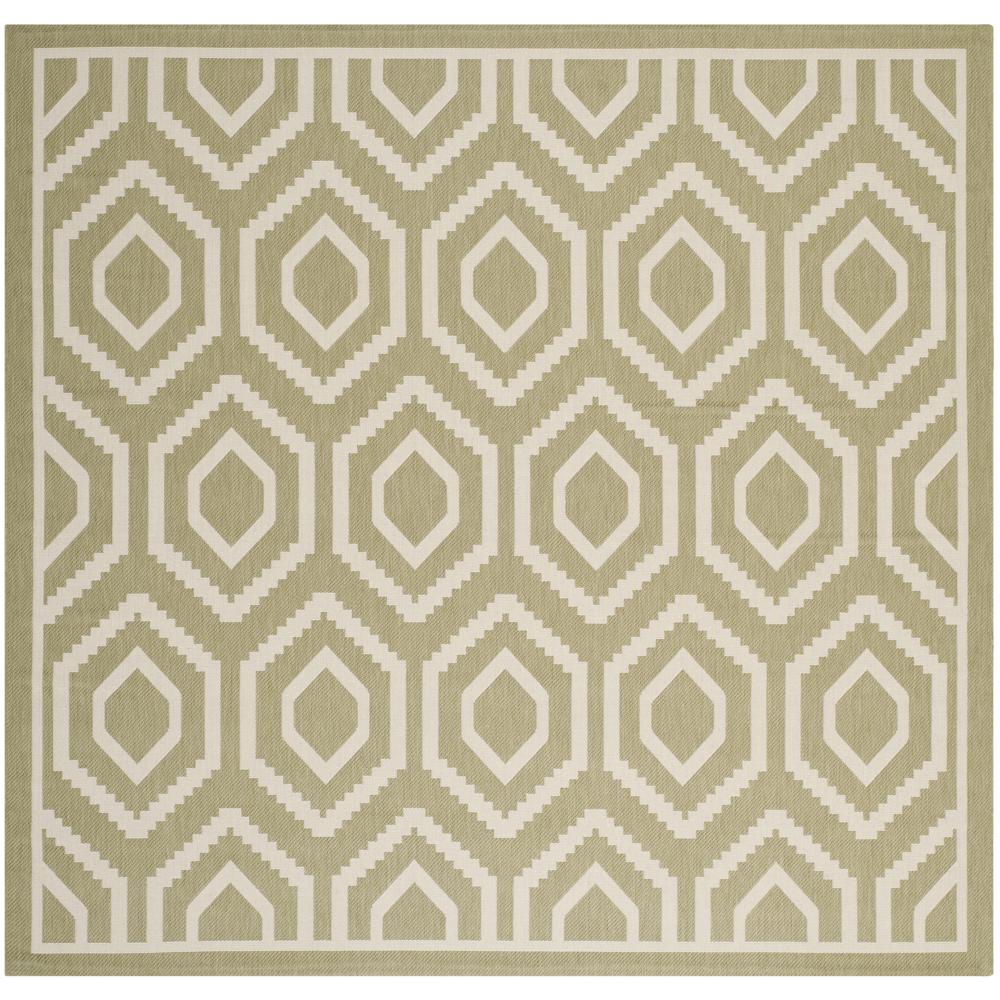 COURTYARD, GREEN / BEIGE, 7'-10" X 7'-10" Square, Area Rug, CY6902-244-8SQ. Picture 1