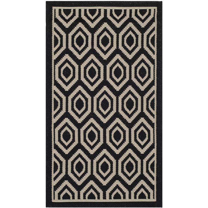 COURTYARD, BLACK / BEIGE, 6'-7" X 9'-6", Area Rug, CY6902-266-6. Picture 1