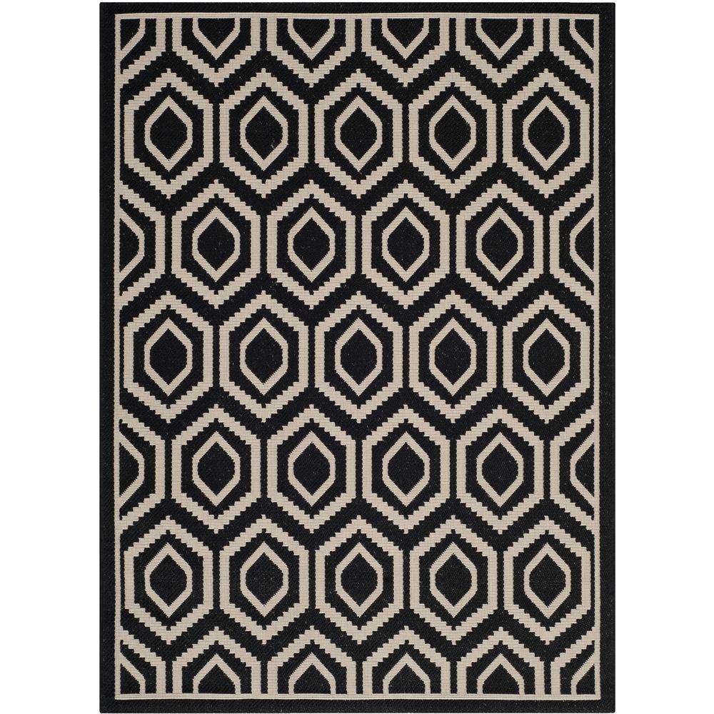 COURTYARD, BLACK / BEIGE, 4' X 5'-7", Area Rug, CY6902-266-4. Picture 1