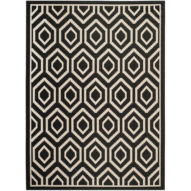 COURTYARD, BLACK / BEIGE, 8' X 11', Area Rug, CY6902-266-8. Picture 1