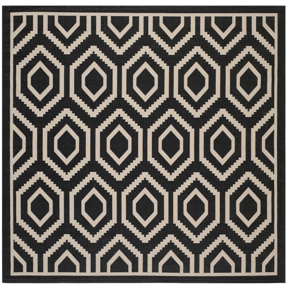 COURTYARD, BLACK / BEIGE, 7'-10" X 7'-10" Square, Area Rug, CY6902-266-8SQ. Picture 1