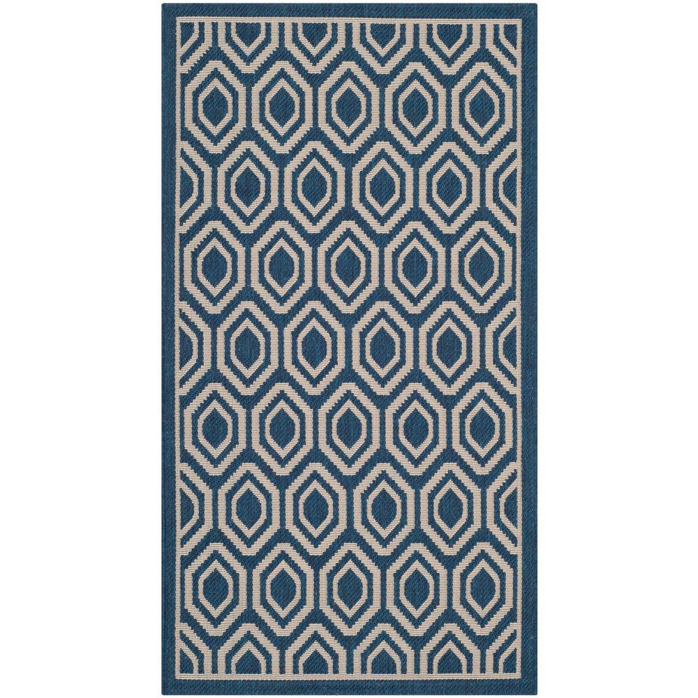 COURTYARD, NAVY / BEIGE, 2' X 3'-7", Area Rug, CY6902-268-2. Picture 1