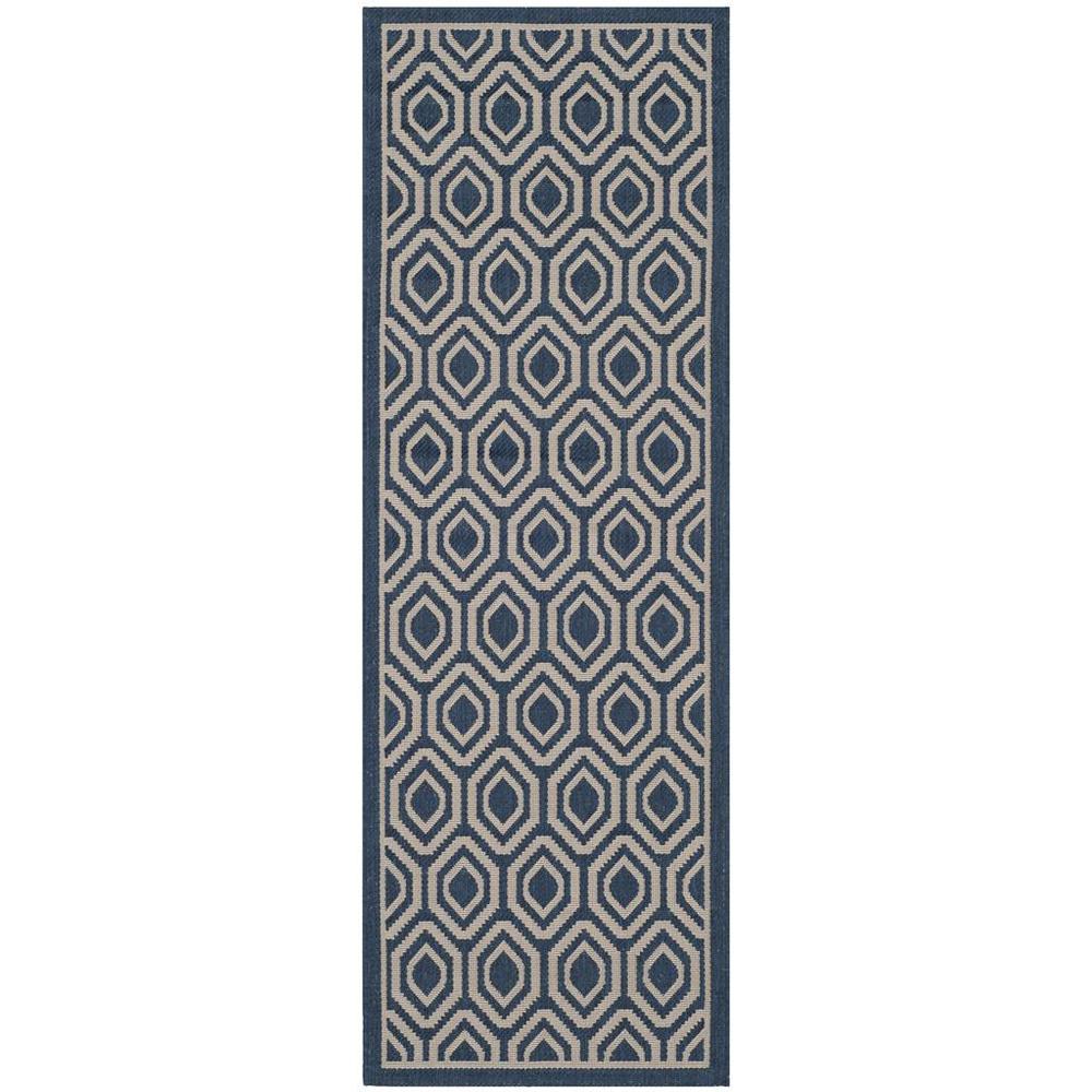 COURTYARD, NAVY / BEIGE, 2'-3" X 6'-7", Area Rug, CY6902-268-27. Picture 1