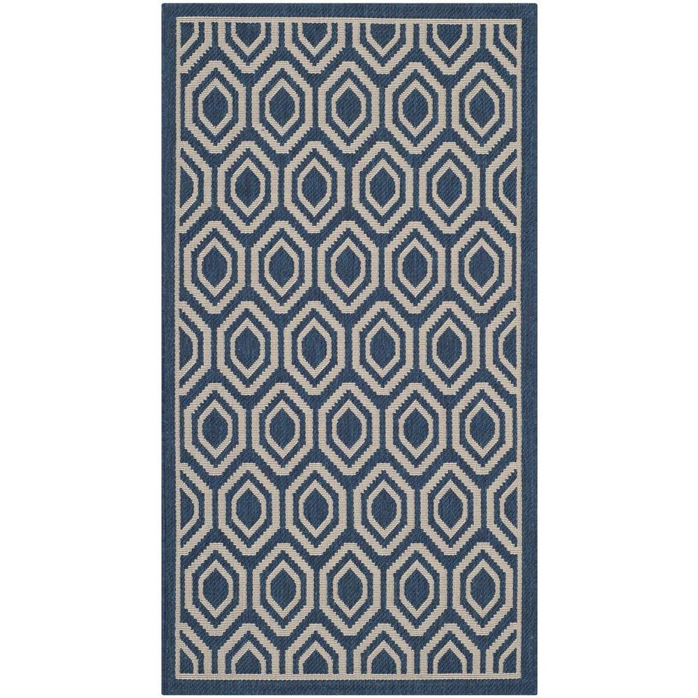 COURTYARD, NAVY / BEIGE, 2'-7" X 5', Area Rug, CY6902-268-3. Picture 1