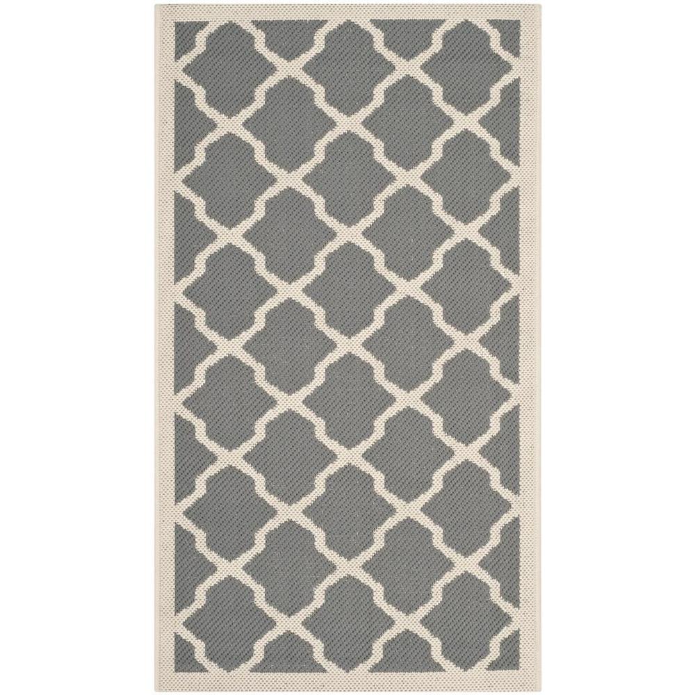 COURTYARD, ANTHRACITE / BEIGE, 2' X 3'-7", Area Rug, CY6903-246-2. Picture 1