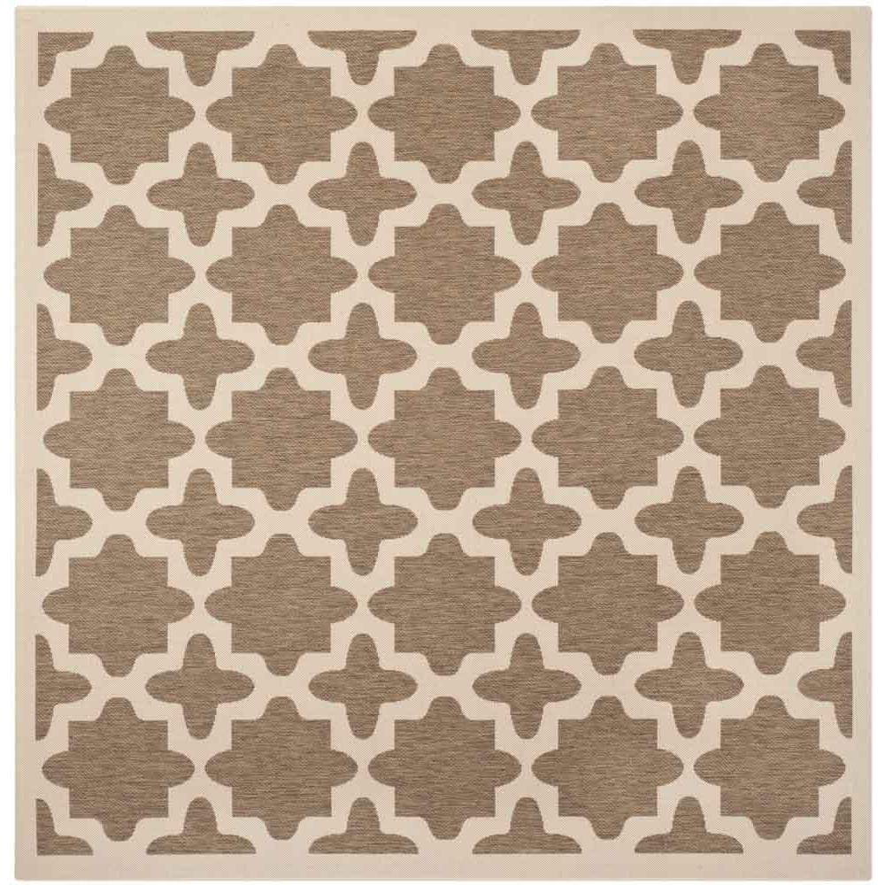 COURTYARD, BROWN / BONE, 4' X 4' Square, Area Rug, CY6913-242-4SQ. Picture 1