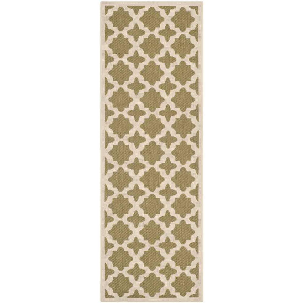 COURTYARD, GREEN / BEIGE, 2'-3" X 10', Area Rug, CY6913-244-210. Picture 1