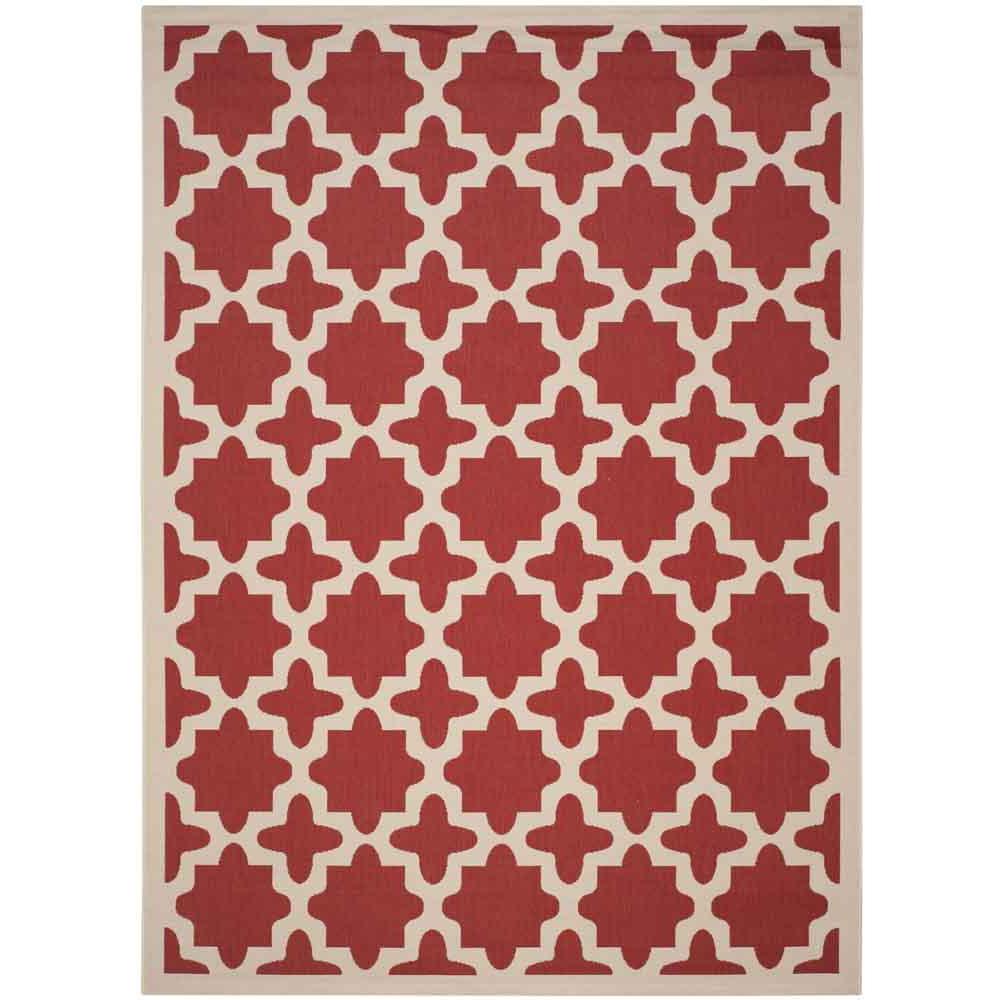 COURTYARD, RED / BONE, 8' X 11', Area Rug, CY6913-248-8. Picture 1