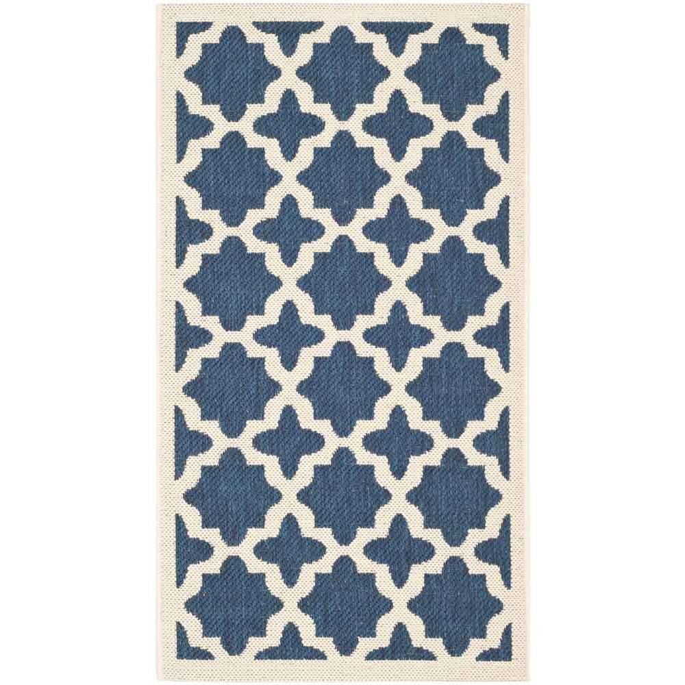 COURTYARD, NAVY / BEIGE, 2'-7" X 5', Area Rug, CY6913-268-3. Picture 1
