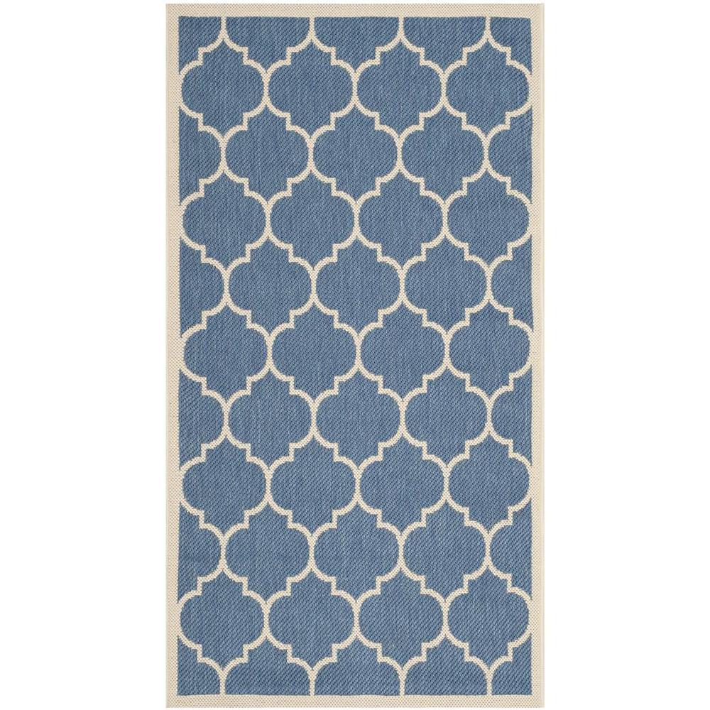 COURTYARD, BLUE / BEIGE, 2'-7" X 5', Area Rug, CY6914-243-3. Picture 1