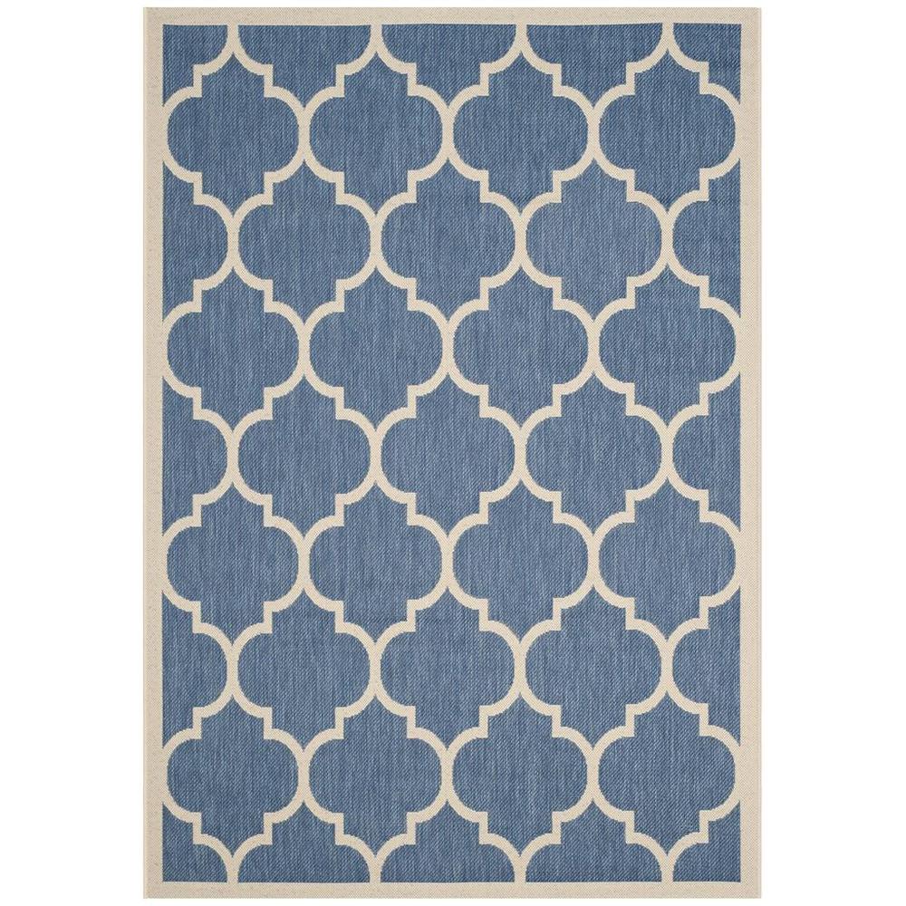 COURTYARD, BLUE / BEIGE, 5'-3" X 7'-7", Area Rug, CY6914-243-5. Picture 1