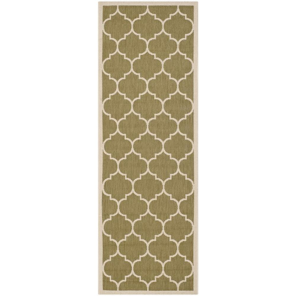 COURTYARD, GREEN / BEIGE, 2'-3" X 10', Area Rug, CY6914-244-210. Picture 1