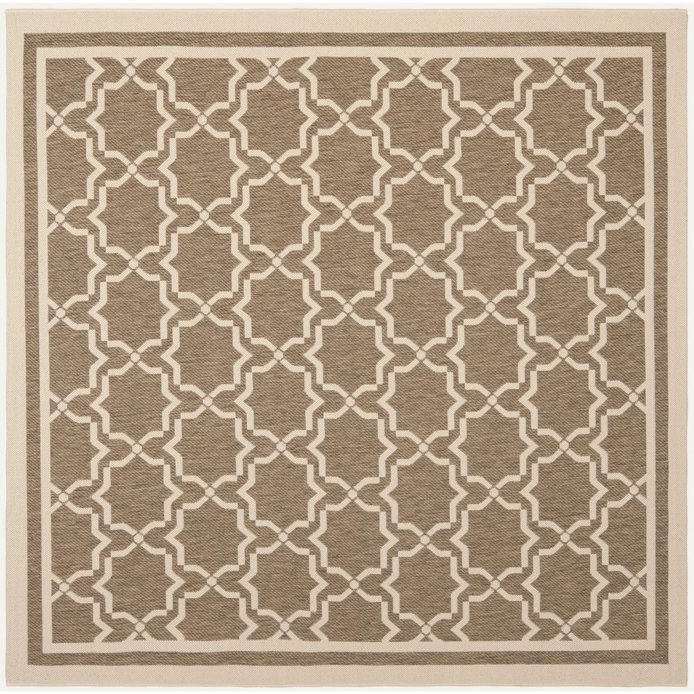 COURTYARD, BROWN / BONE, 6'-7" X 6'-7" Square, Area Rug, CY6916-242-7SQ. Picture 1