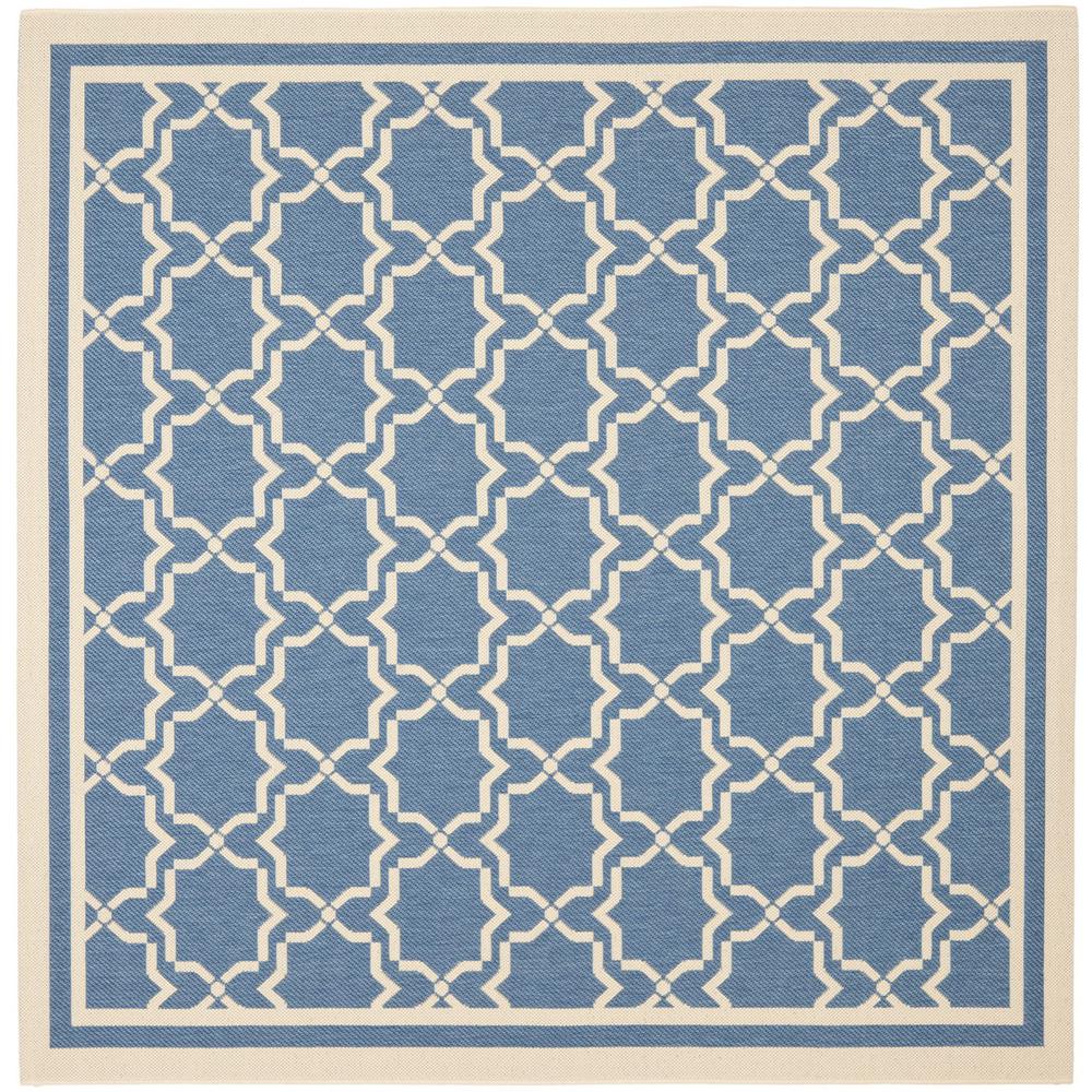 COURTYARD, BLUE / BEIGE, 6'-7" X 6'-7" Square, Area Rug, CY6916-243-7SQ. Picture 1