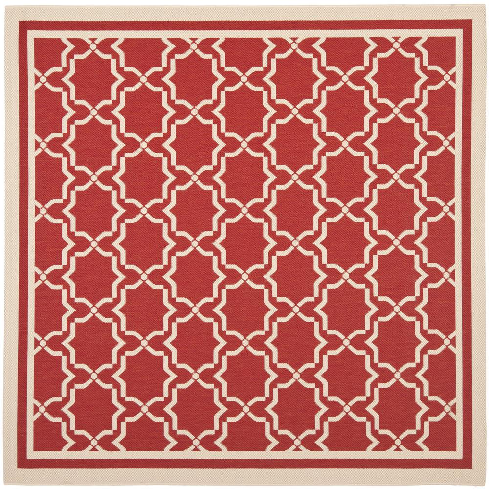 COURTYARD, RED / BONE, 6'-7" X 6'-7" Square, Area Rug, CY6916-248-7SQ. Picture 1