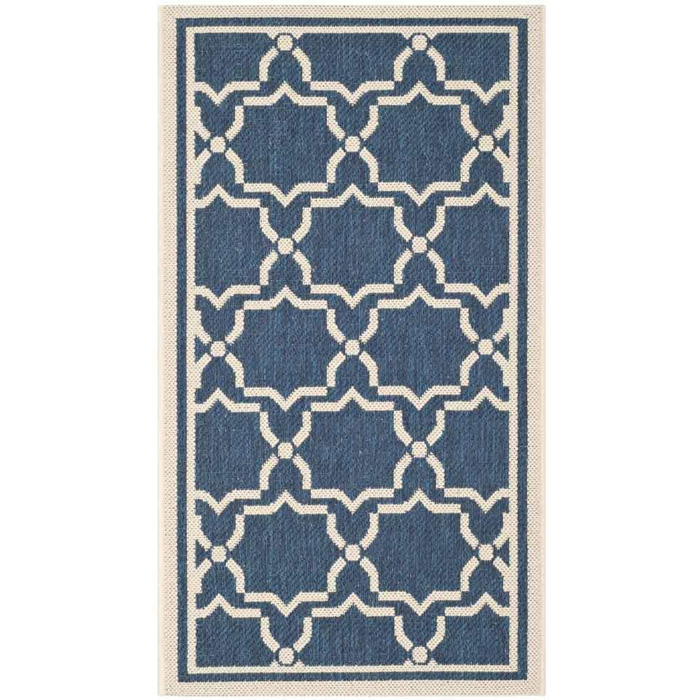 COURTYARD, NAVY / BEIGE, 2'-7" X 5', Area Rug, CY6916-268-3. Picture 1