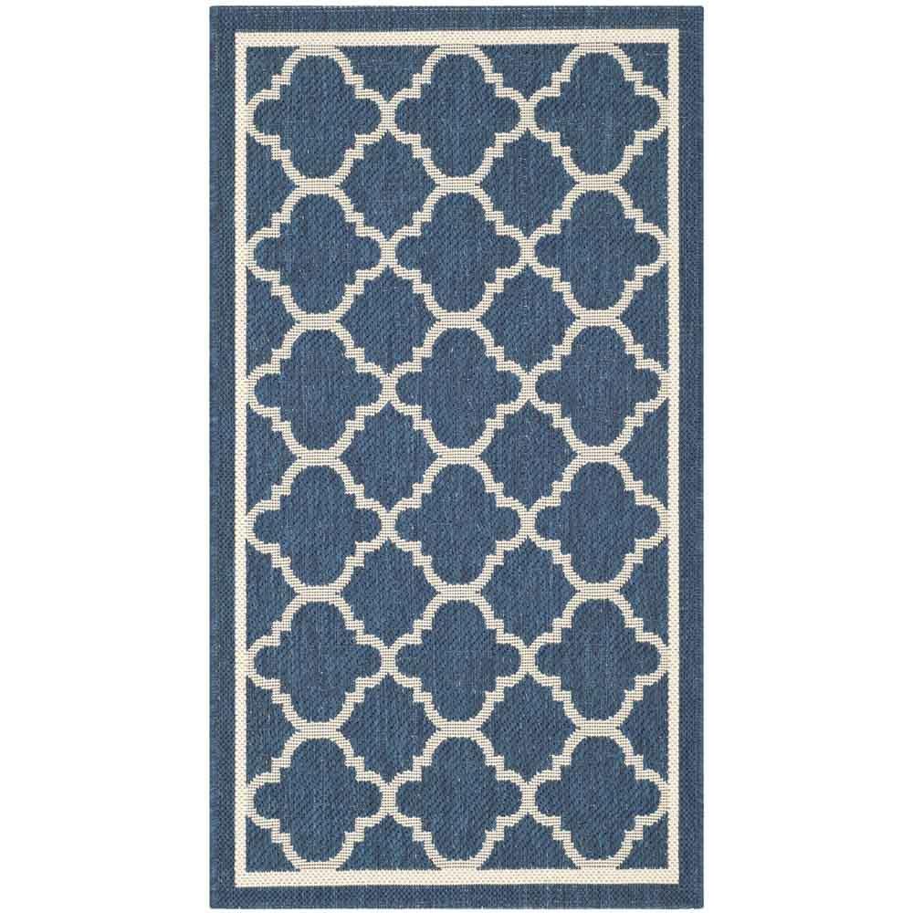 COURTYARD, NAVY / BEIGE, 2'-7" X 5', Area Rug, CY6918-268-3. Picture 1
