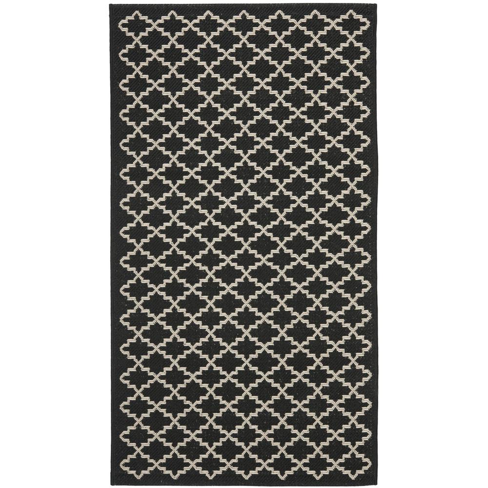 COURTYARD, BLACK / BEIGE, 2' X 3'-7", Area Rug, CY6919-226-2. Picture 1