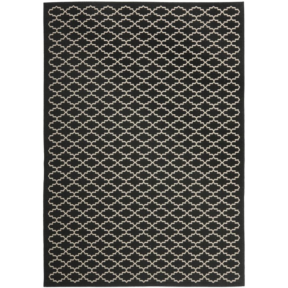 COURTYARD, BLACK / BEIGE, 5'-3" X 7'-7", Area Rug, CY6919-226-5. Picture 1