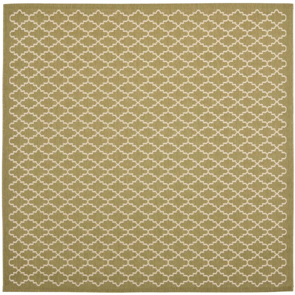 COURTYARD, GREEN / BEIGE, 6'-7" X 6'-7" Square, Area Rug, CY6919-244-7SQ. Picture 1