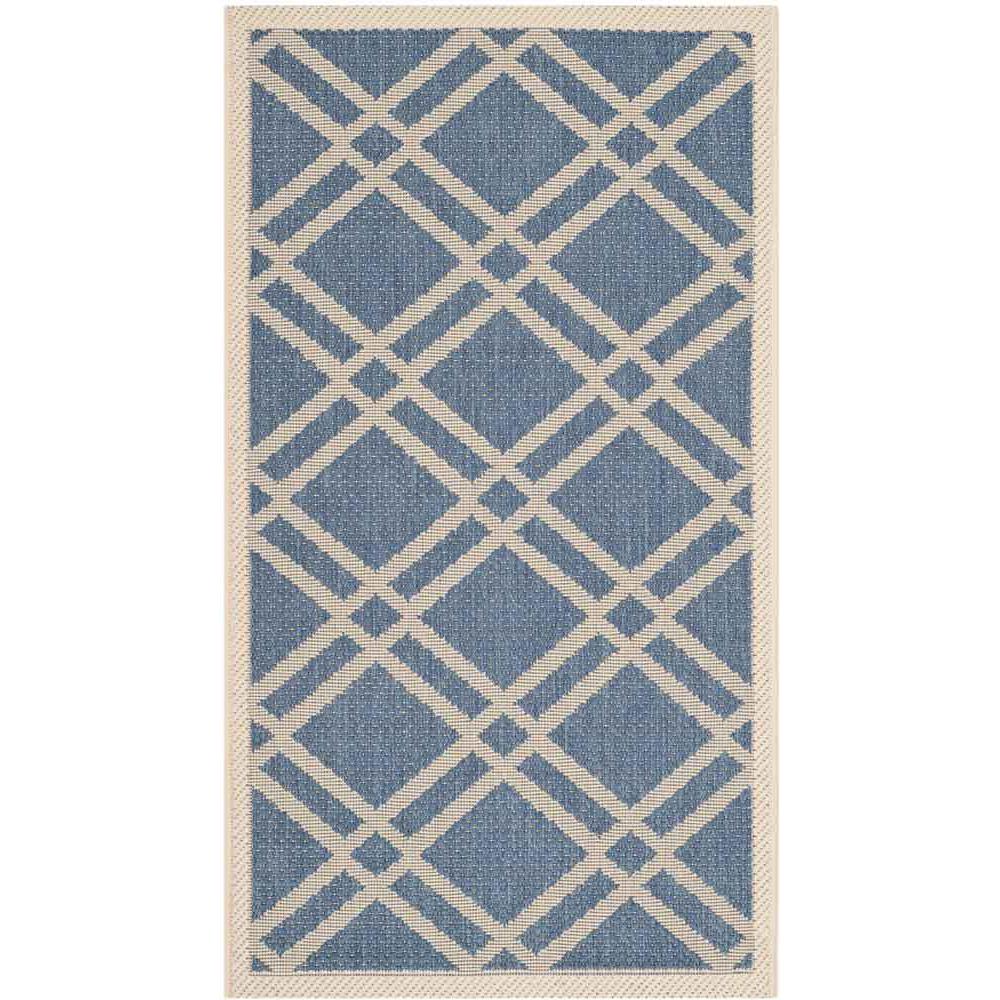 COURTYARD, BLUE / BEIGE, 2' X 3'-7", Area Rug, CY6923-243-2. Picture 1