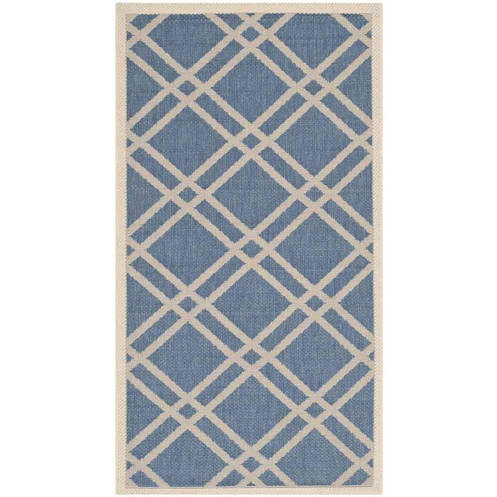 COURTYARD, BLUE / BEIGE, 2'-7" X 5', Area Rug, CY6923-243-3. Picture 1