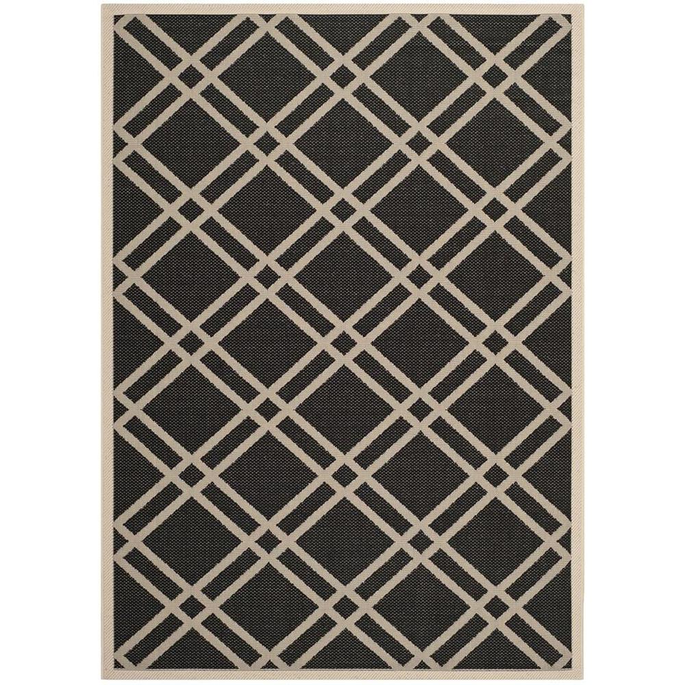 COURTYARD, BLACK / BEIGE, 4' X 5'-7", Area Rug, CY6923-266-4. Picture 1
