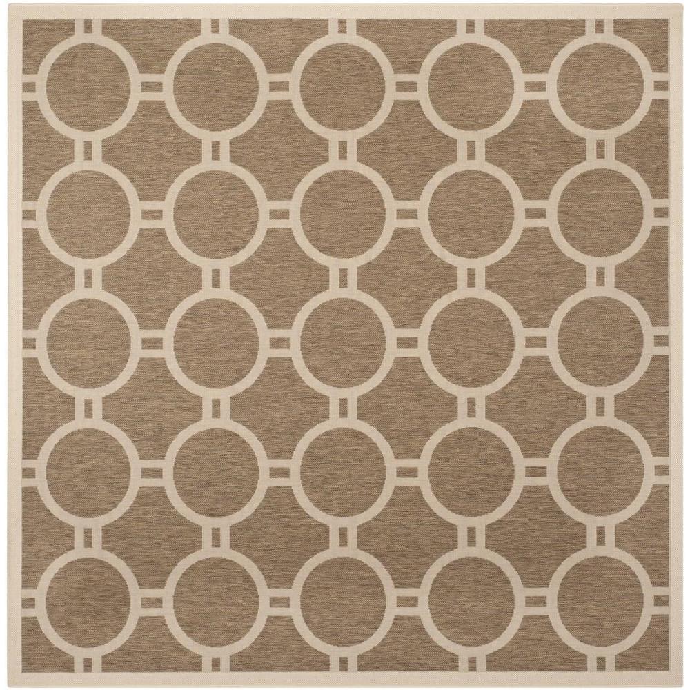 COURTYARD, BROWN / BONE, 7'-10" X 7'-10" Square, Area Rug, CY6924-242-8SQ. Picture 1