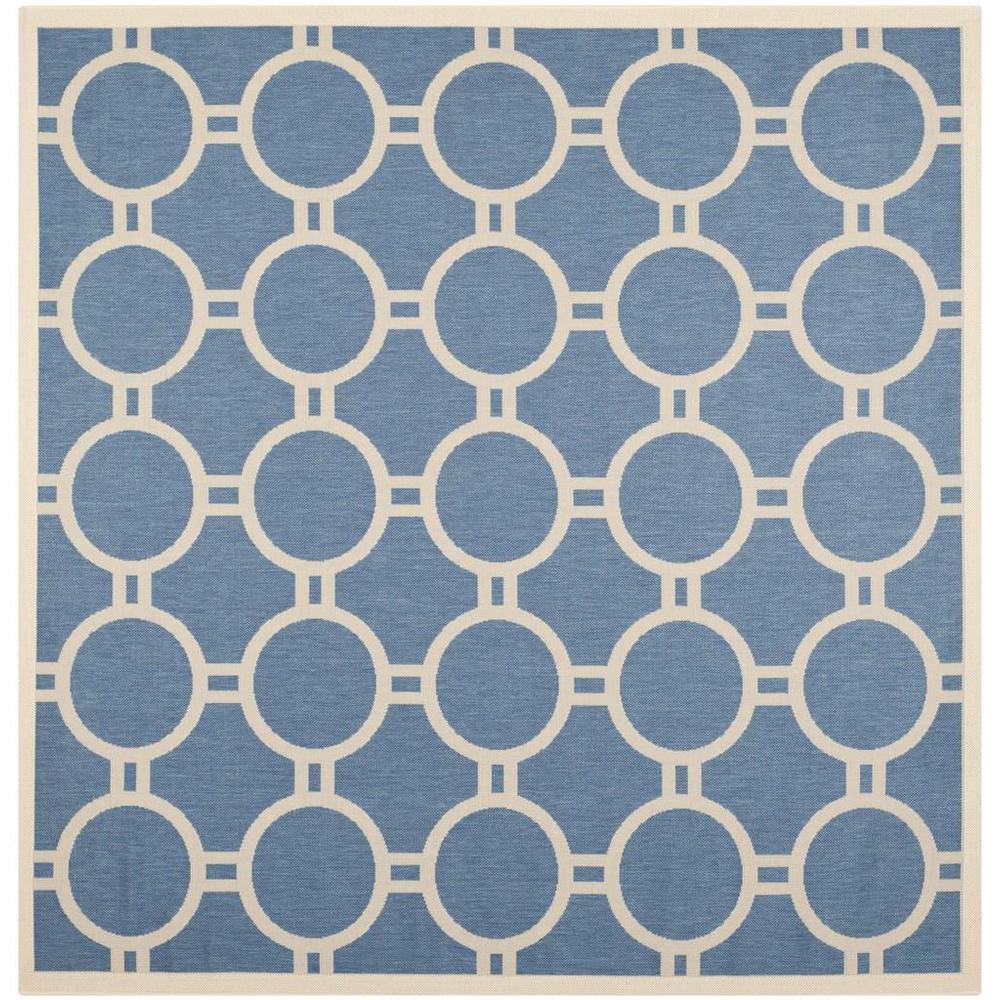 COURTYARD, BLUE / BEIGE, 7'-10" X 7'-10" Square, Area Rug, CY6924-243-8SQ. Picture 1