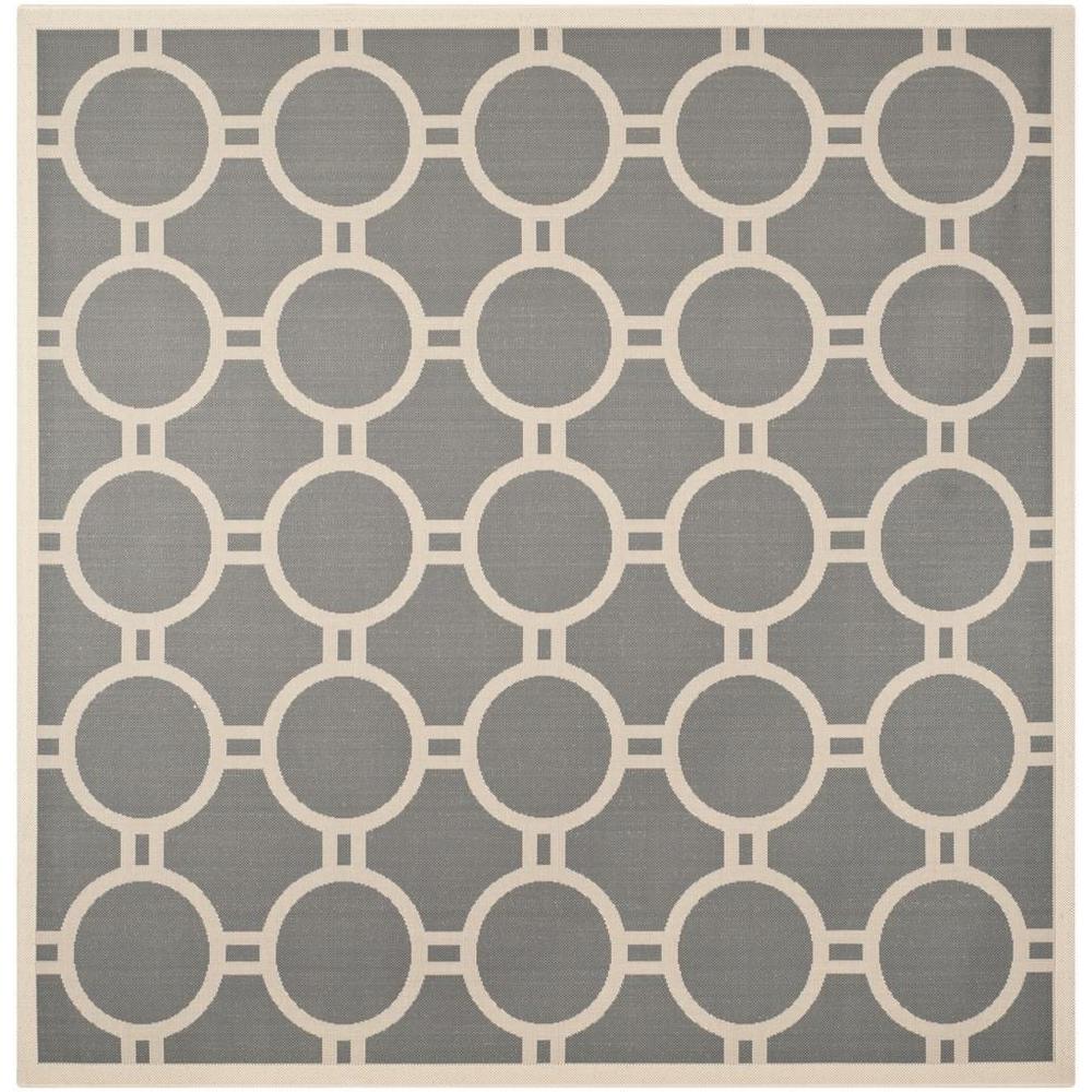 COURTYARD, ANTHRACITE / BEIGE, 7'-10" X 7'-10" Square, Area Rug, CY6924-246-8SQ. Picture 1