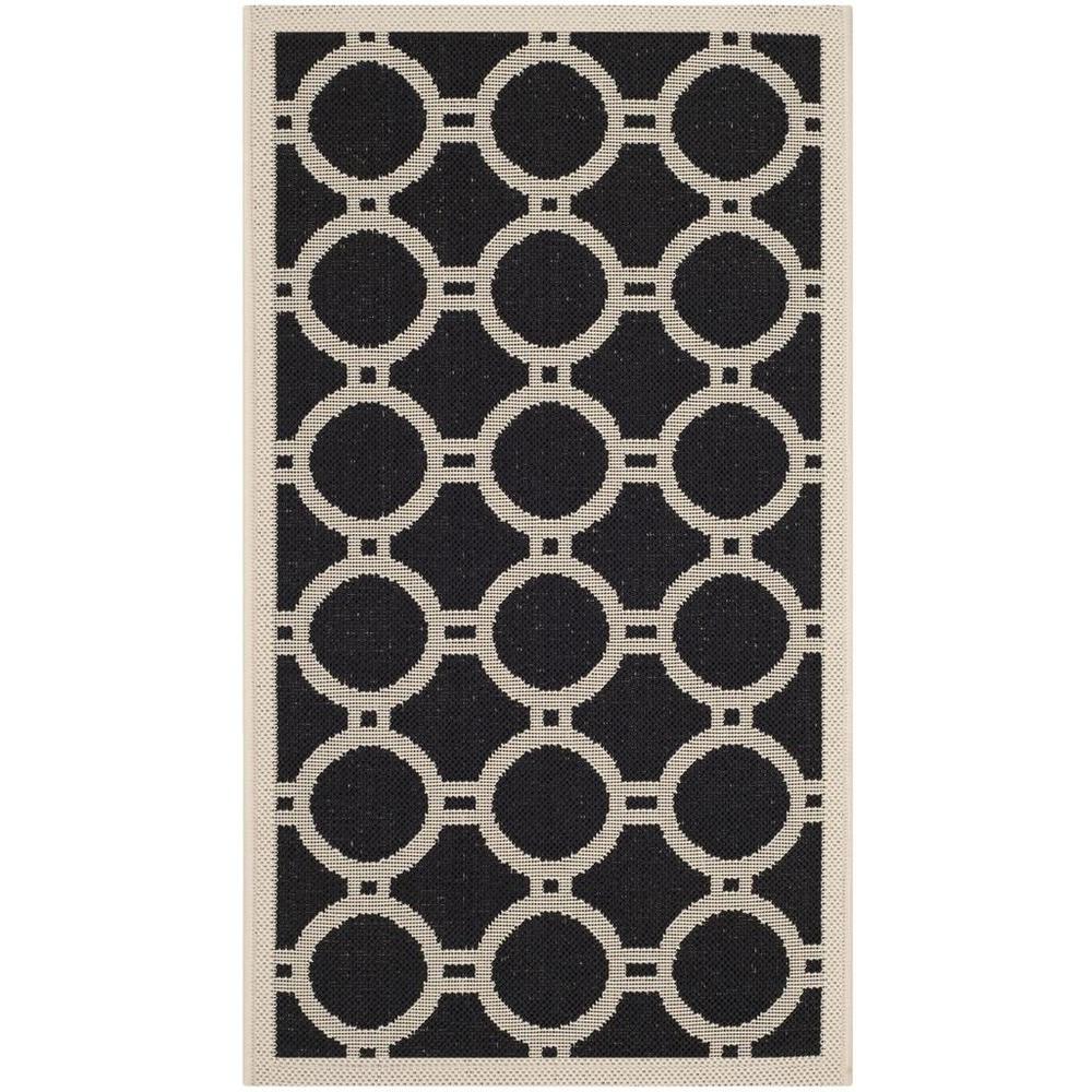 COURTYARD, BLACK / BEIGE, 2' X 3'-7", Area Rug, CY6924-266-2. Picture 1