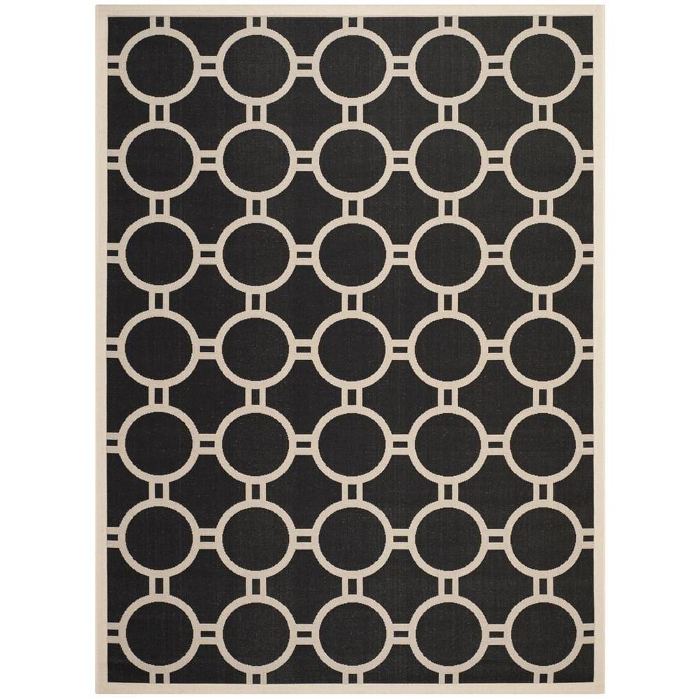 COURTYARD, BLACK / BEIGE, 8' X 11', Area Rug, CY6924-266-8. Picture 1