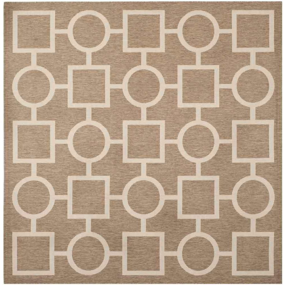 COURTYARD, BROWN / BONE, 7'-10" X 7'-10" Square, Area Rug, CY6925-242-8SQ. Picture 1