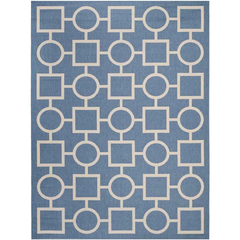COURTYARD, BLUE / BEIGE, 8' X 11', Area Rug, CY6925-243-8. Picture 1