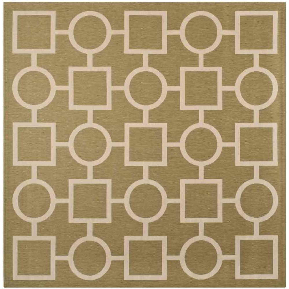 COURTYARD, GREEN / BEIGE, 7'-10" X 7'-10" Square, Area Rug, CY6925-244-8SQ. The main picture.