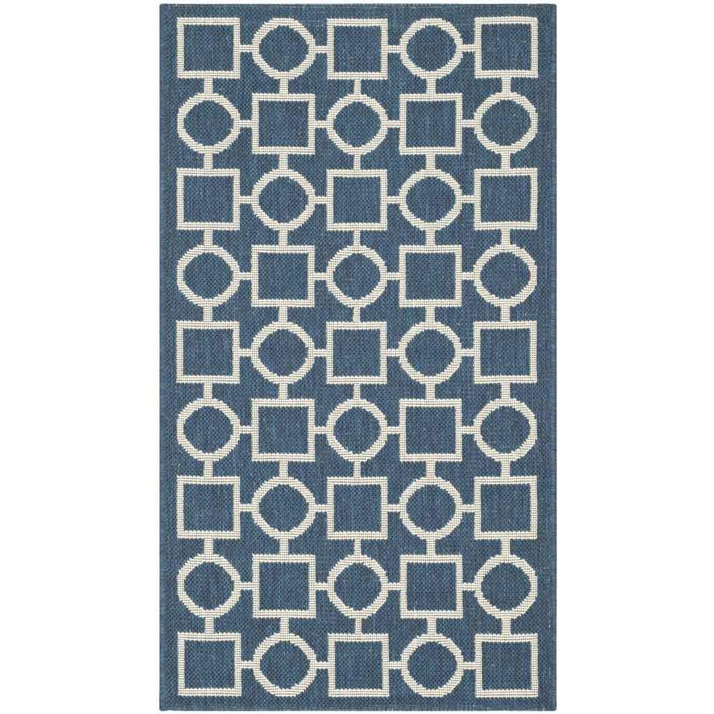 COURTYARD, NAVY / BEIGE, 2' X 3'-7", Area Rug, CY6925-268-2. Picture 1