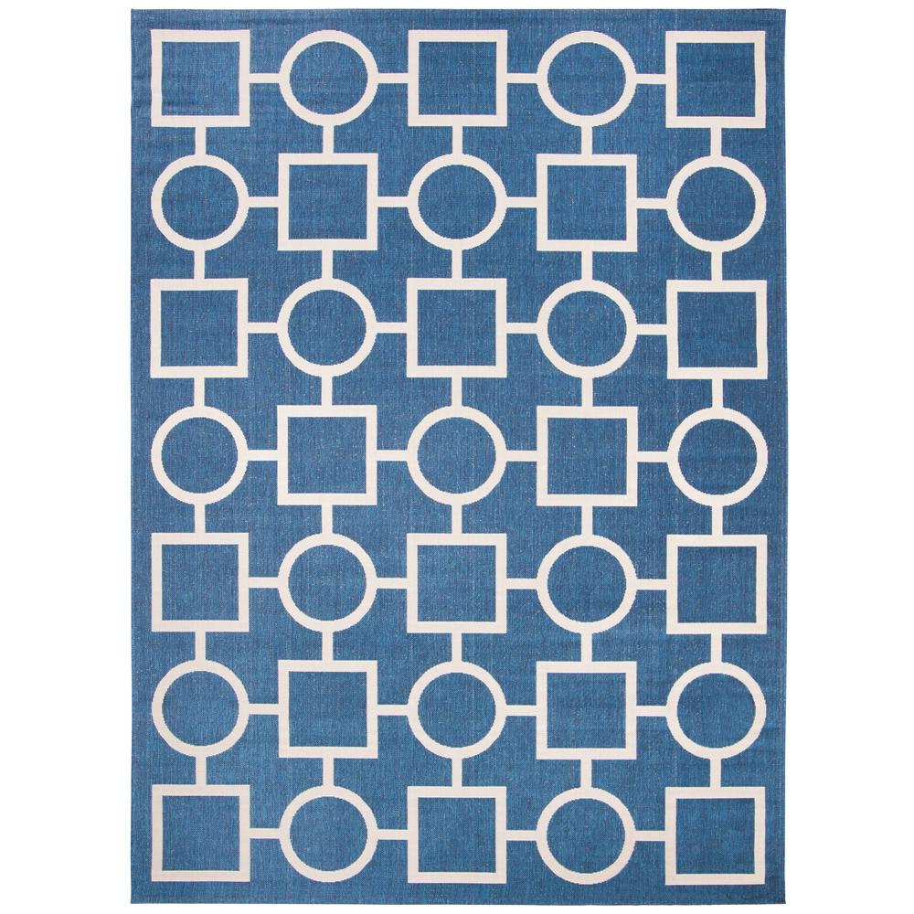 COURTYARD, NAVY / BEIGE, 8' X 11', Area Rug, CY6925-268-8. Picture 1