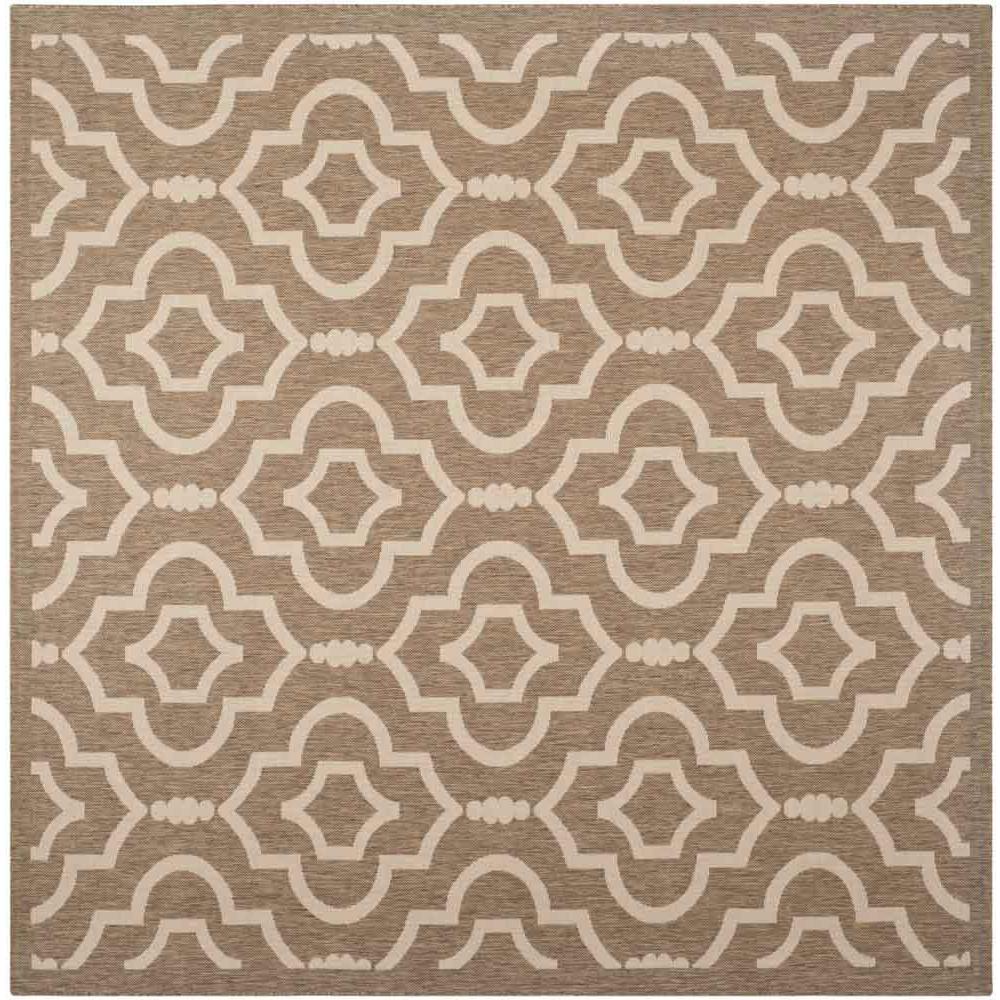 COURTYARD, BROWN / BONE, 7'-10" X 7'-10" Square, Area Rug, CY6926-242-8SQ. Picture 1