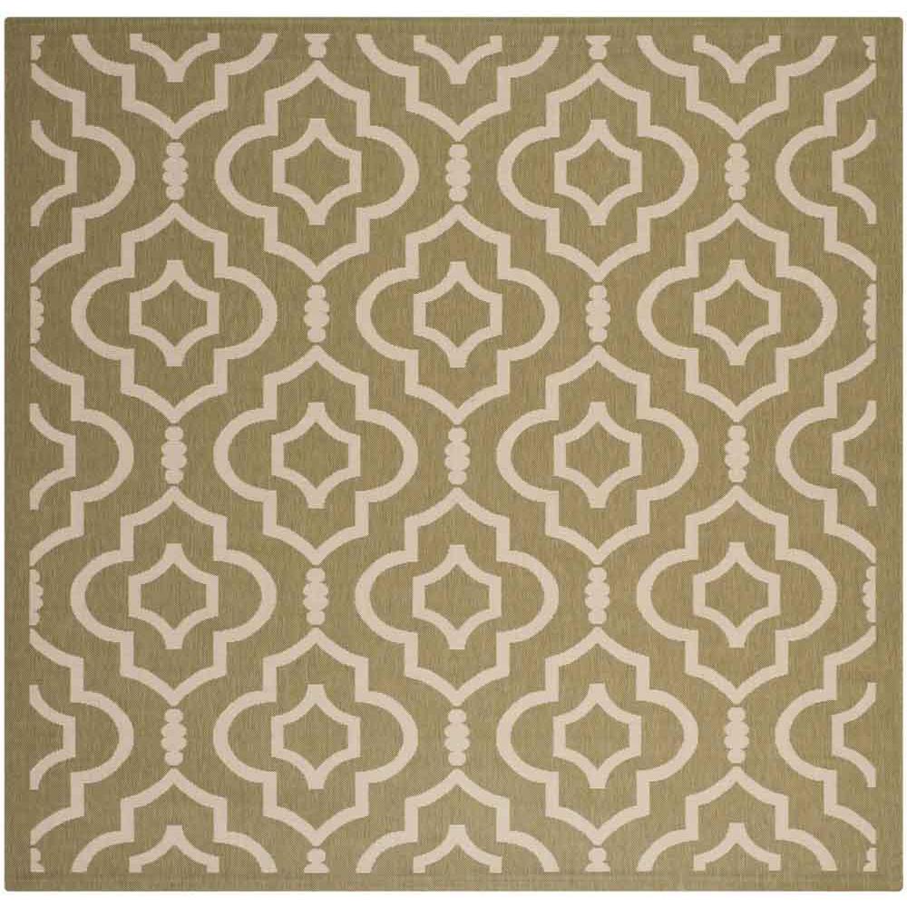 COURTYARD, GREEN / BEIGE, 7'-10" X 7'-10" Square, Area Rug, CY6926-244-8SQ. The main picture.
