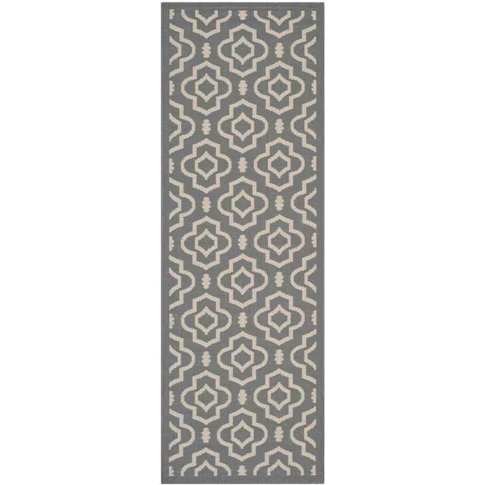 COURTYARD, ANTHRACITE / BEIGE, 2'-3" X 10', Area Rug, CY6926-246-210. The main picture.