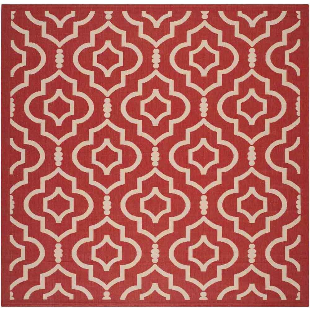 COURTYARD, RED / BONE, 7'-10" X 7'-10" Square, Area Rug, CY6926-248-8SQ. Picture 1