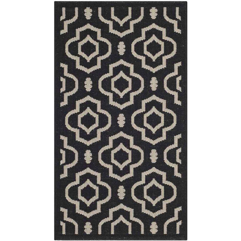 COURTYARD, BLACK / BEIGE, 2' X 3'-7", Area Rug, CY6926-266-2. Picture 1